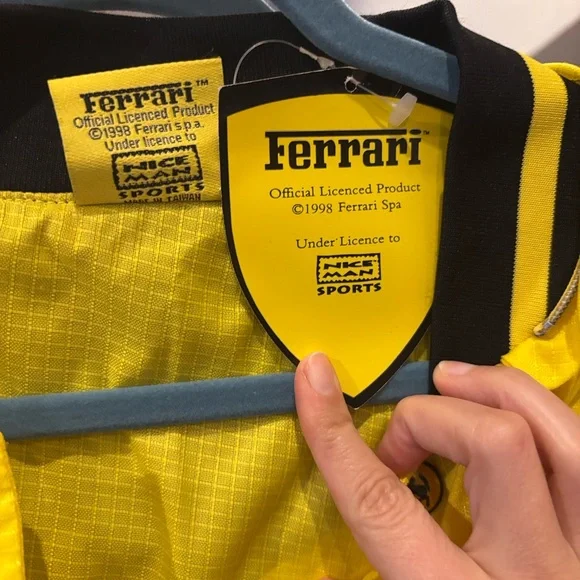 VINTAGE 1998 Ferrari F1 Racing Windbreaker with Removable Hood NWT - Picture 2 of 16